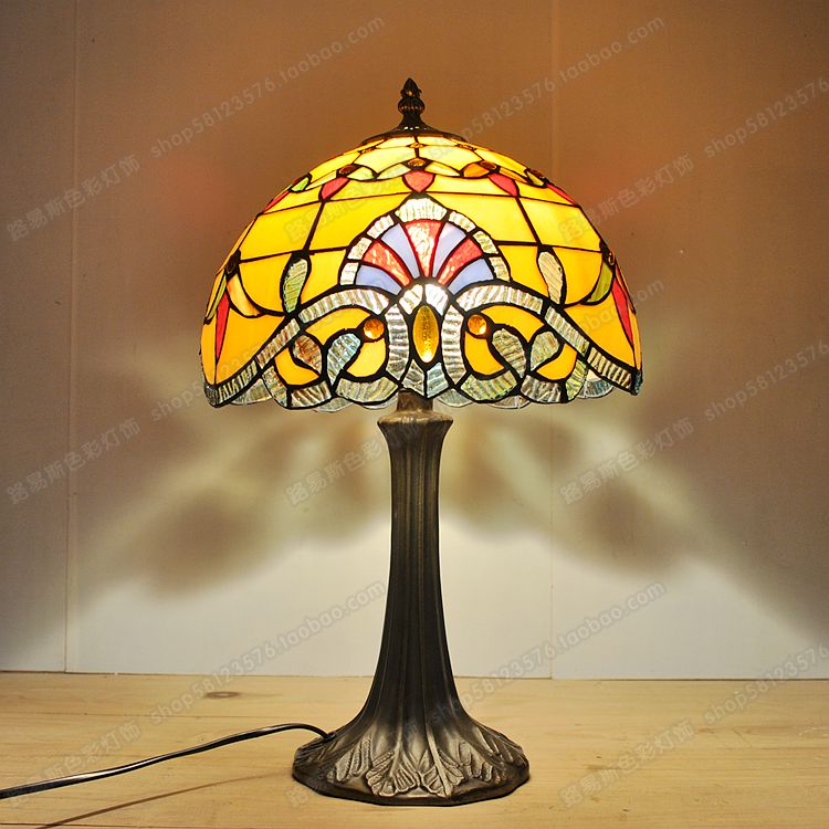 DSC_0099_副本 12 inch warm Baroque Tiffany desk lamp
