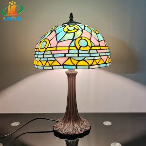 12 inch blue geometric desk lamp