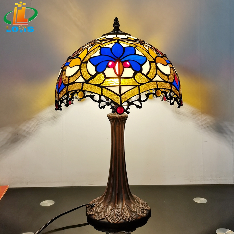 IMG_20220507_101109_副本 12 inch blue flower desk lamp