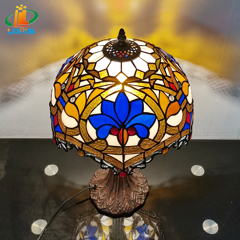 IMG_20220507_101151_副本 12 inch blue flower desk lamp - 图片 3