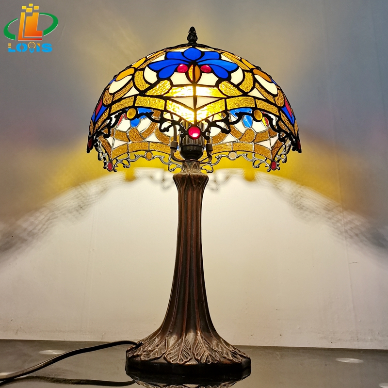IMG_20220507_101236_副本 12 inch blue flower desk lamp - 图片 4
