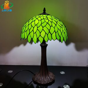 12 inch green leaf lamp