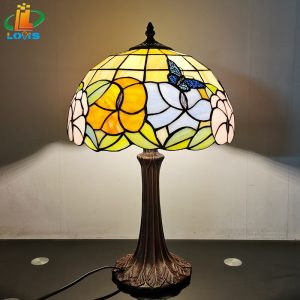 12 inch butterfly flower table lamp