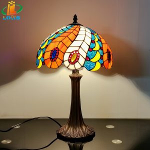12 inch peacock tail desk lamp