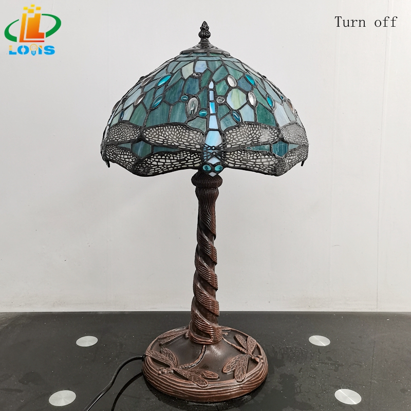 IMG_20221018_215247_副本 12 inch dark green dragonfly desk lamp - 图片 6