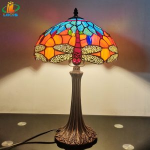 12 inch Red Dragonfly Desk Lamp