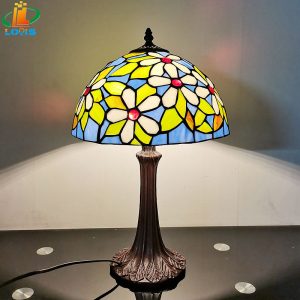 12 inch five leaf flower table lamp