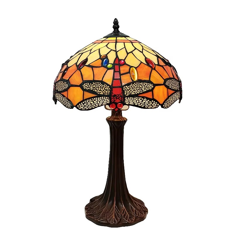 S4d6e7861d8614790a840936331f88f7dP 30CM Red Dragonfly Table Lamp Aluminum Alloy Lamp Holder - 图片 2