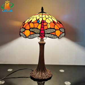 30CM Red Dragonfly Table Lamp Aluminum Alloy Lamp Holder